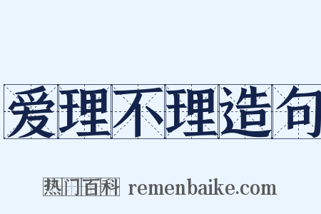 爱理不理造句是什么意思的图片
